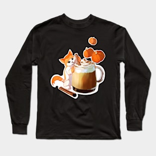 Pumpkin Spice Kitten Long Sleeve T-Shirt